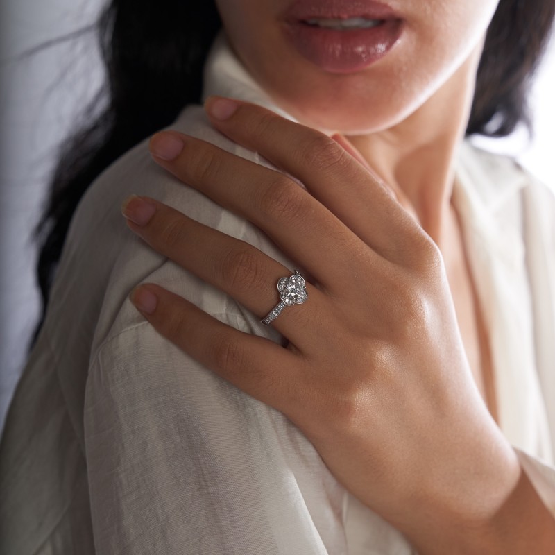  Signature Clover Engagement Ring 
