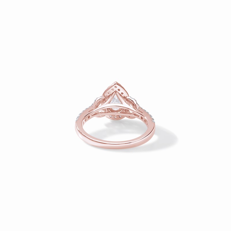  Statement Pear Halo Enagement Ring 